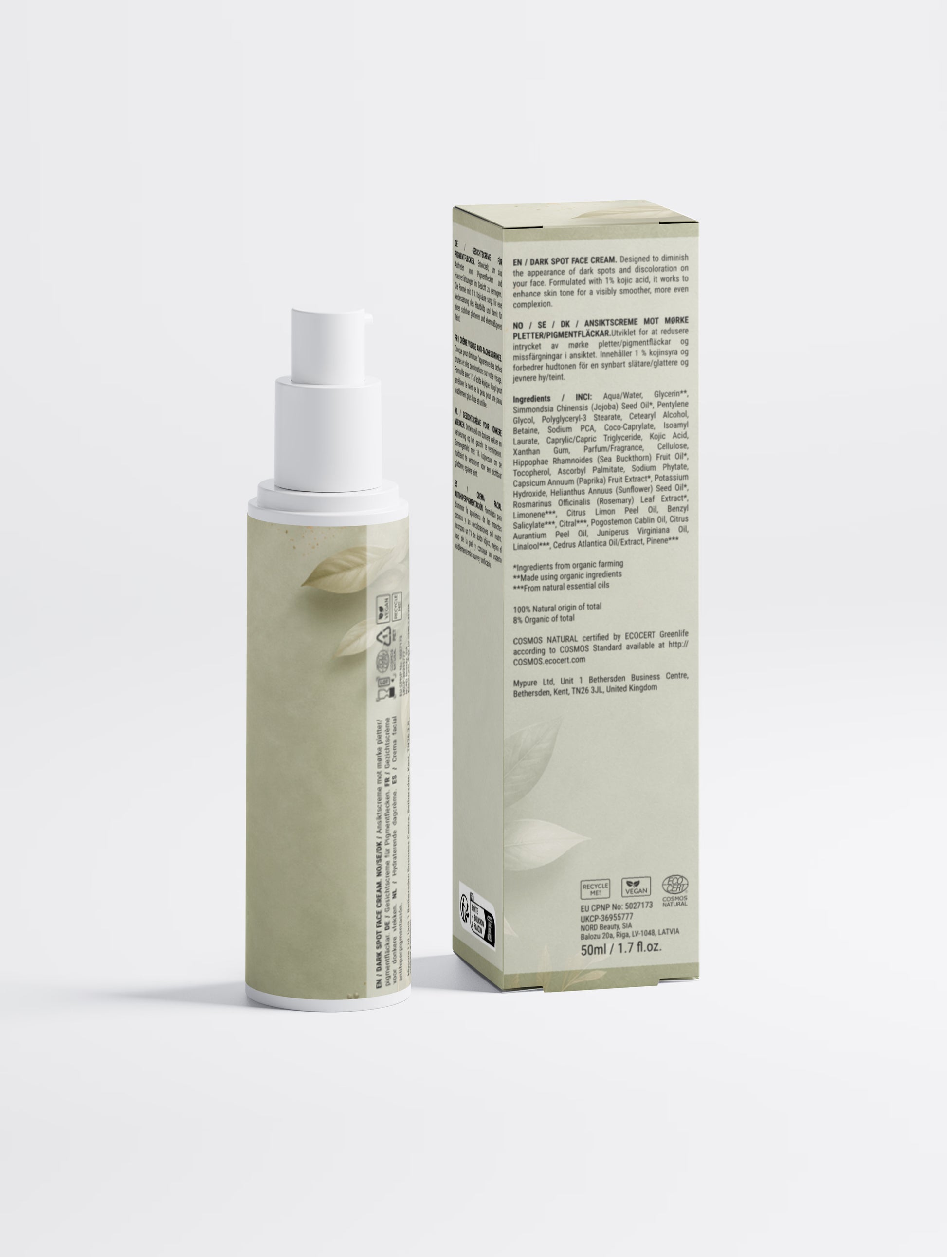 Dark Spot Face Cream with Kojic Acid