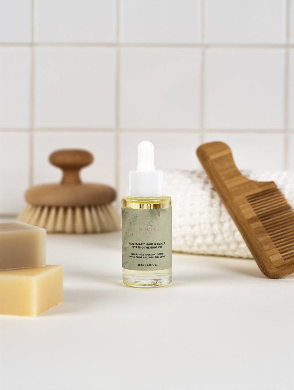 Rosemary Hair & Scalp Strengthening Oil - Nuvia Skin Co.