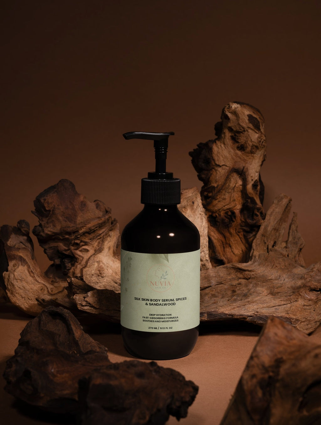 Silk Skin Body Serum, Spices & Sandalwood - Nuvia Skin Co.